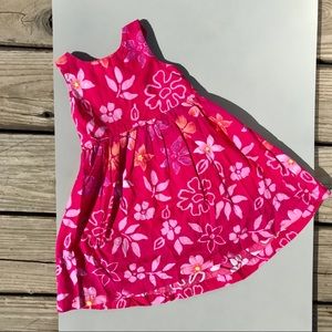 Little Lindsey Fuchsia Floral Tropical Sun Summer Dress Size 24M 100% Cotton